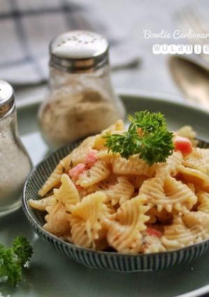 Foto resep Bowtie Carbonara Pasta (PR_Pasta)