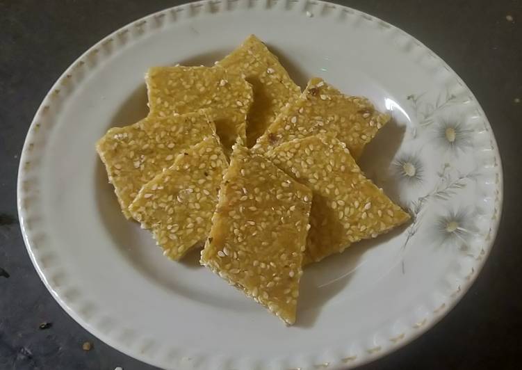 Recipe of Super Quick Homemade Til vadi