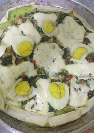 Una foto de Tarta de espinaca y pollo