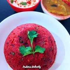 A picture of Beetroot Rava Upma.