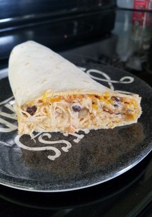 A picture of Instapot Southwest Cream Cheese Chicken Wraps.