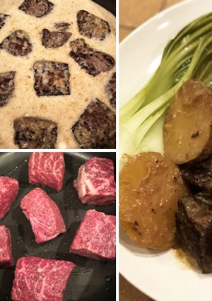 A picture of Thai Braised Coconut & Lemongrass Wagyu Beef Top Round Roast.