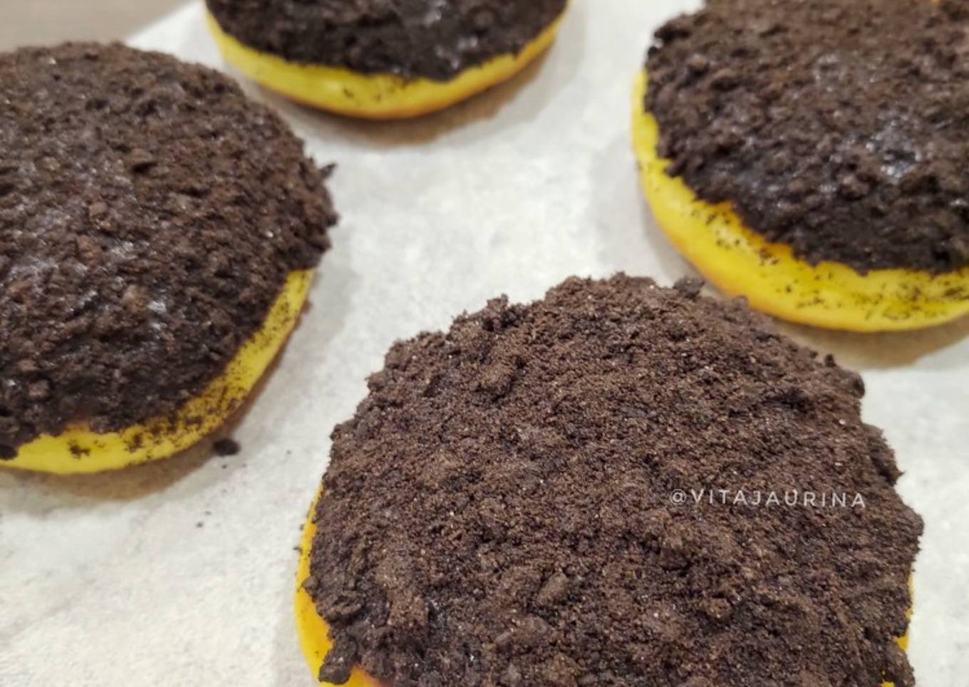 Donat Labu Kuning, LEMBUT👍(toping Oreo)