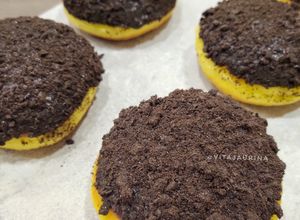 Foto resep Donat Labu Kuning, LEMBUT👍(toping Oreo)