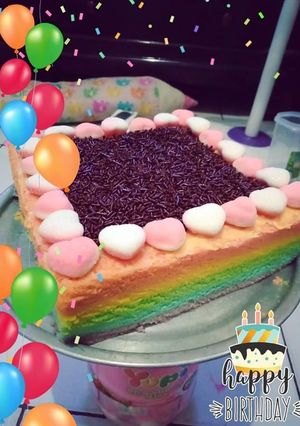 Foto resep Rainbow cake 🌈🍰