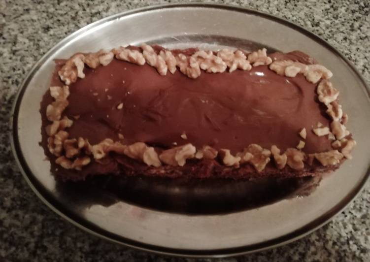 Tarta de galletas con chocolate