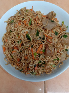 Foto resep Mie tumis bakso ayam