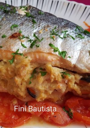 Foto principal de Salmón relleno de gamba y mejillón