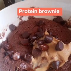 Double chocolate protein brownie A picture of Double chocolate protein brownie.