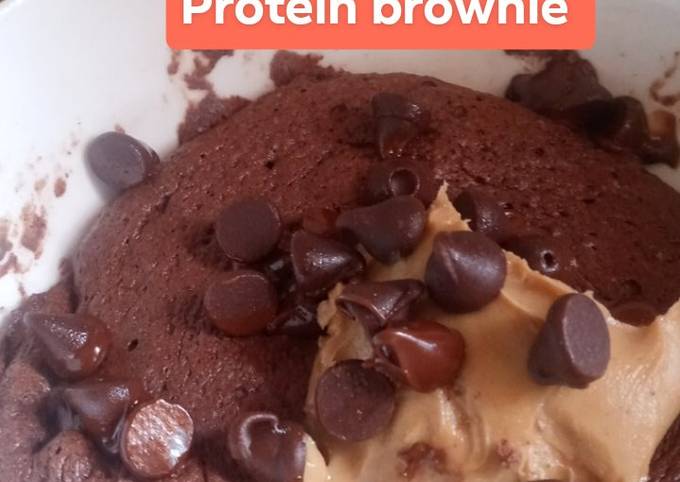 Simple Way to Make Super Quick Homemade Double chocolate protein brownie