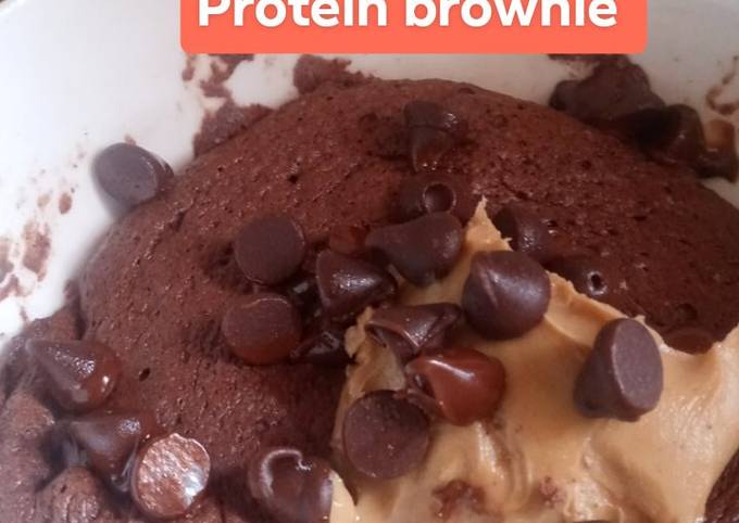 Easiest Way to Prepare Quick Double chocolate protein brownie