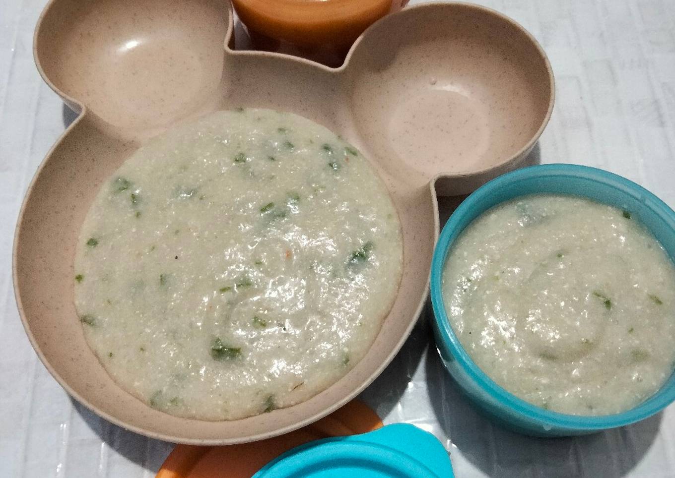 Bubur Udang Buncis MPASI 6 bulan Day 24
