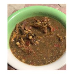 A picture of Miyan dried okro.