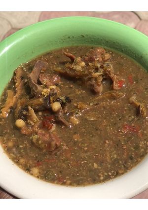 A picture of Miyan dried okro.
