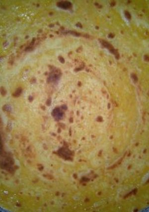 A picture of Soft layered pumpkin chapati.