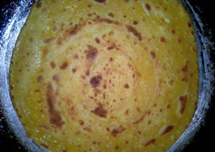 Soft layered pumpkin chapati
