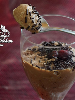 Una foto de Mousse de chocolate