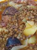 Lentejas con chorizo y morcillo