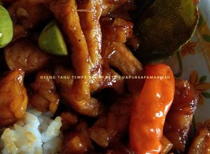 Foto resep Oseng tahu Tempe kecap Pete pedas