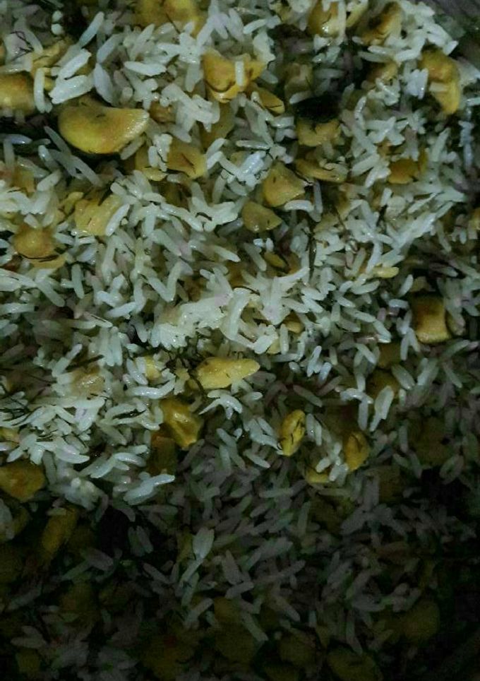 صورة لوصفة الرز مع باقلاء🐣🐣🐣