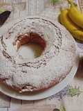 Ciambella con cioccolato e banane