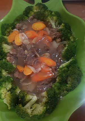 Foto resep Brokoli wortel daging sapi