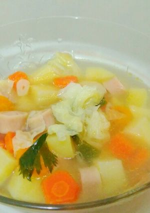 Foto resep Sop sosis sayuran simple