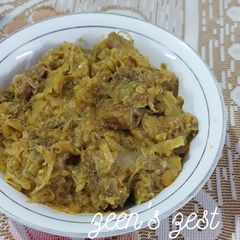 A picture of Cabbage Gosht.