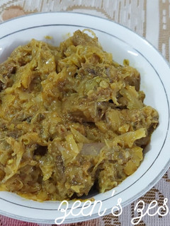 A picture of Cabbage Gosht.