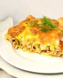 Каннеллони с мясным фаршем под соусом бешамель