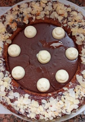 صورة لوصفة كيكة المول العجيب بكريمة الشوكولاتة