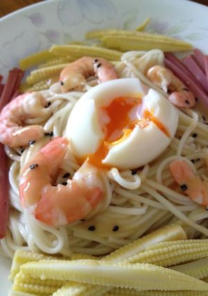 鮮蝦涼麵 的食譜成品照片
