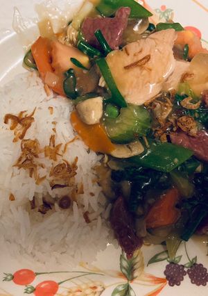 Foto resep Beef & veggies stir fry ala-ala