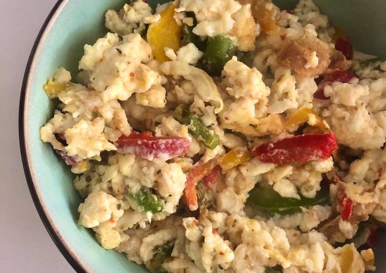 Comment Cuisiner Oeufs brouillés Healthy au poivron