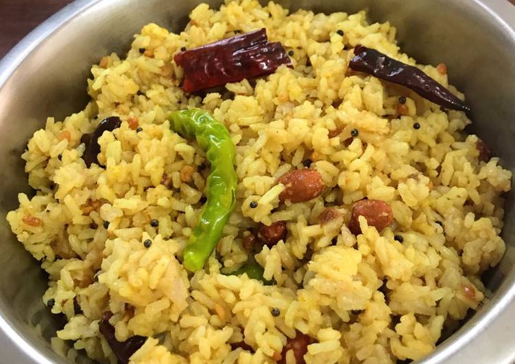 Steps to Prepare Award-winning Pulihora (tamarind rice)
