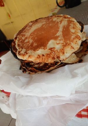 Una foto de Panqueques sin huevos