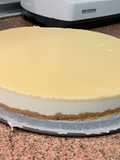 Tarta de queso con chocolate blanco sin horno