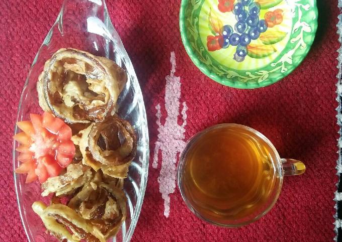 Steps to Prepare Homemade Fried rings with green tea