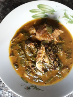 A picture of Oha soup.