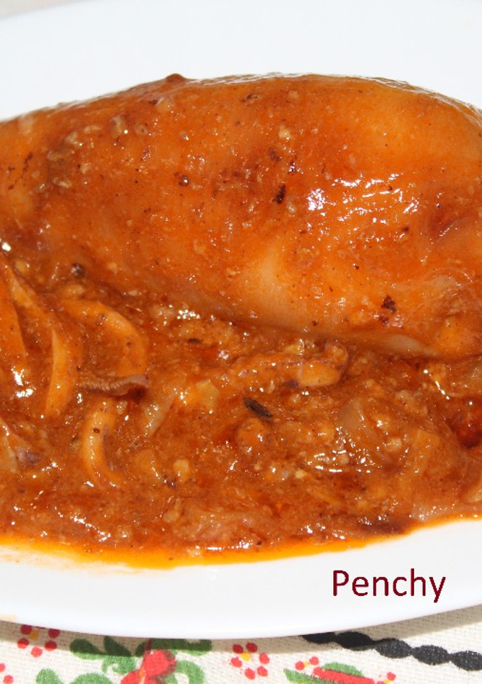 Una foto de Calamares rellenos de ternera en salsa