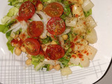 Ensalada de garbanzos con tomate cherry