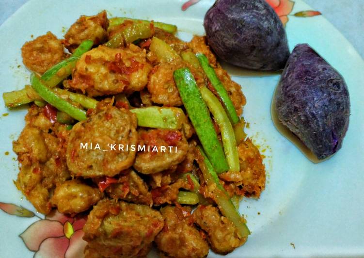 Udang, Bakso Tepung Balado