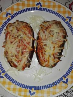 Una foto de Berenjenas pizza