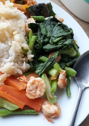 รูปของ คะน้าผัดกุ้ง