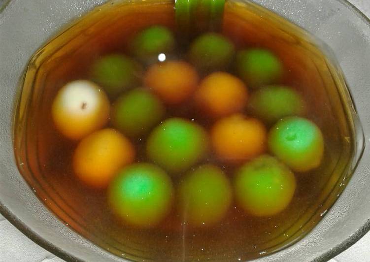 Wedang Ronde isi cokelat meses ala titin randika