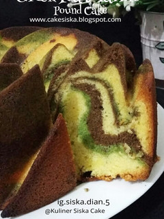 Foto resep Green Tea Marble Pound Cake/Marmer Cake all in