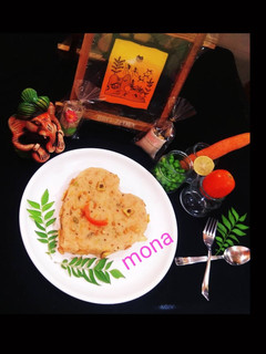 हार्ट शेप सूजी उपमा(Heart shape suji upma recipe in Hindi) रेसिपी मुख्य फोटो