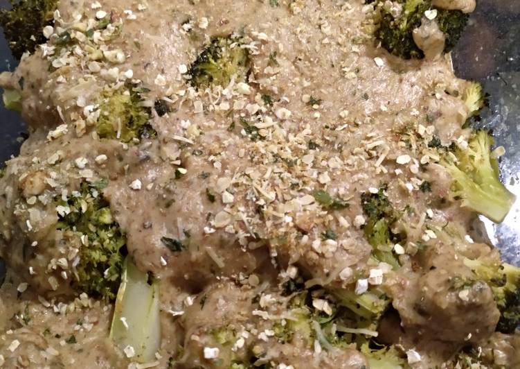 Tm5 - Brócoli/Coliflor (al vapor) con Batata, bechamel & Crumble