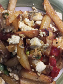 Una foto de Papitas fritas veganas recicladas