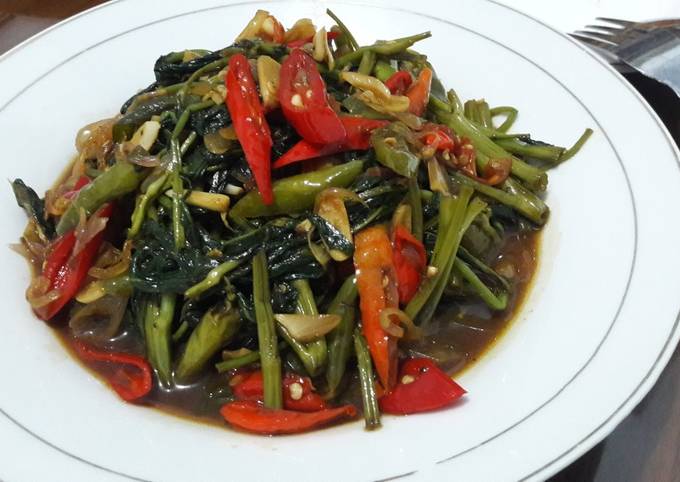 Resep Tumis / Oseng kangkung simple enak Anti Gagal